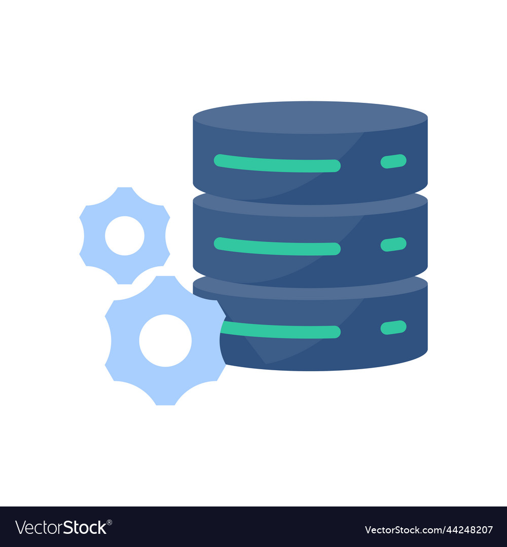 A database for storing large data in the cloud vector image A database for storing large data in the cloud