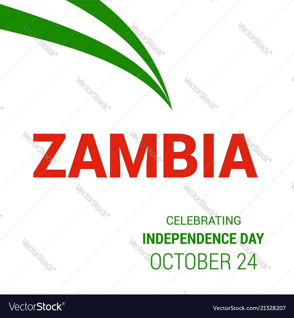 Banner or poster of zambia independence day