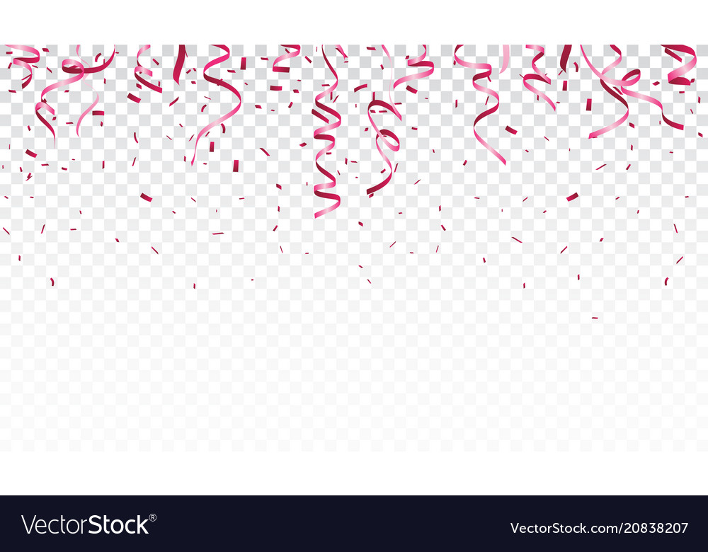 Beautiful Ribbon And Confetti Royalty Free Vector Image 3983