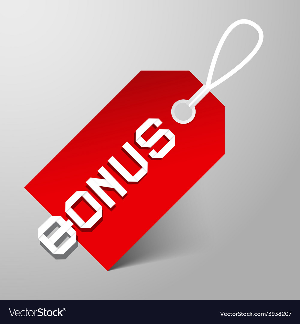 Bonus red label with string