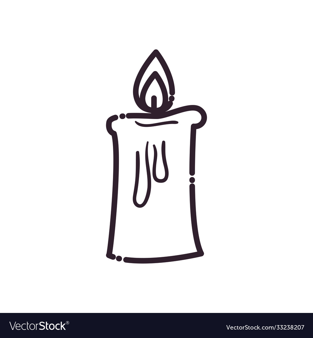 Candle line style icon design Royalty Free Vector Image