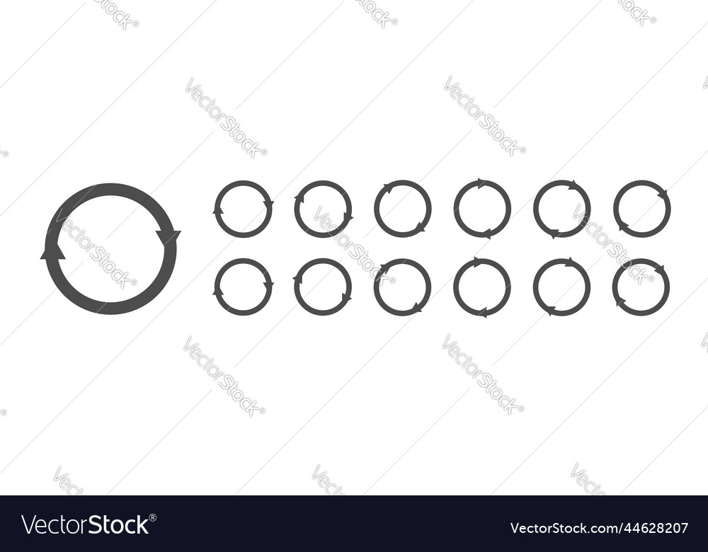 Circular loading buffering icons video ready vector image Circular loading buffering icons video ready