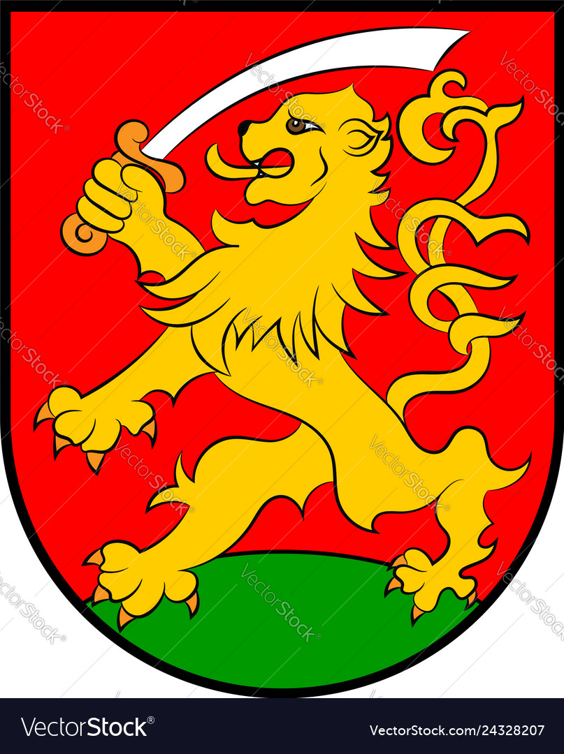 Coat of arms of virovitica Royalty Free Vector Image