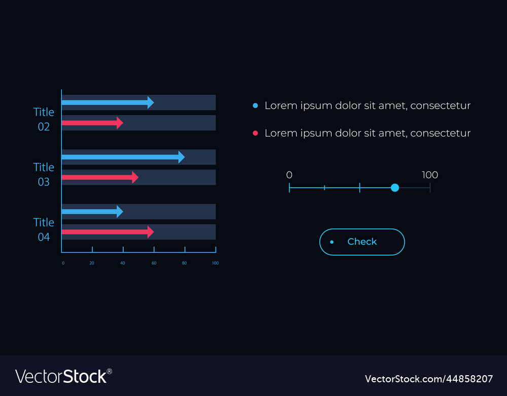 Diagram with arrows ui element template vector image Diagram with arrows ui element template