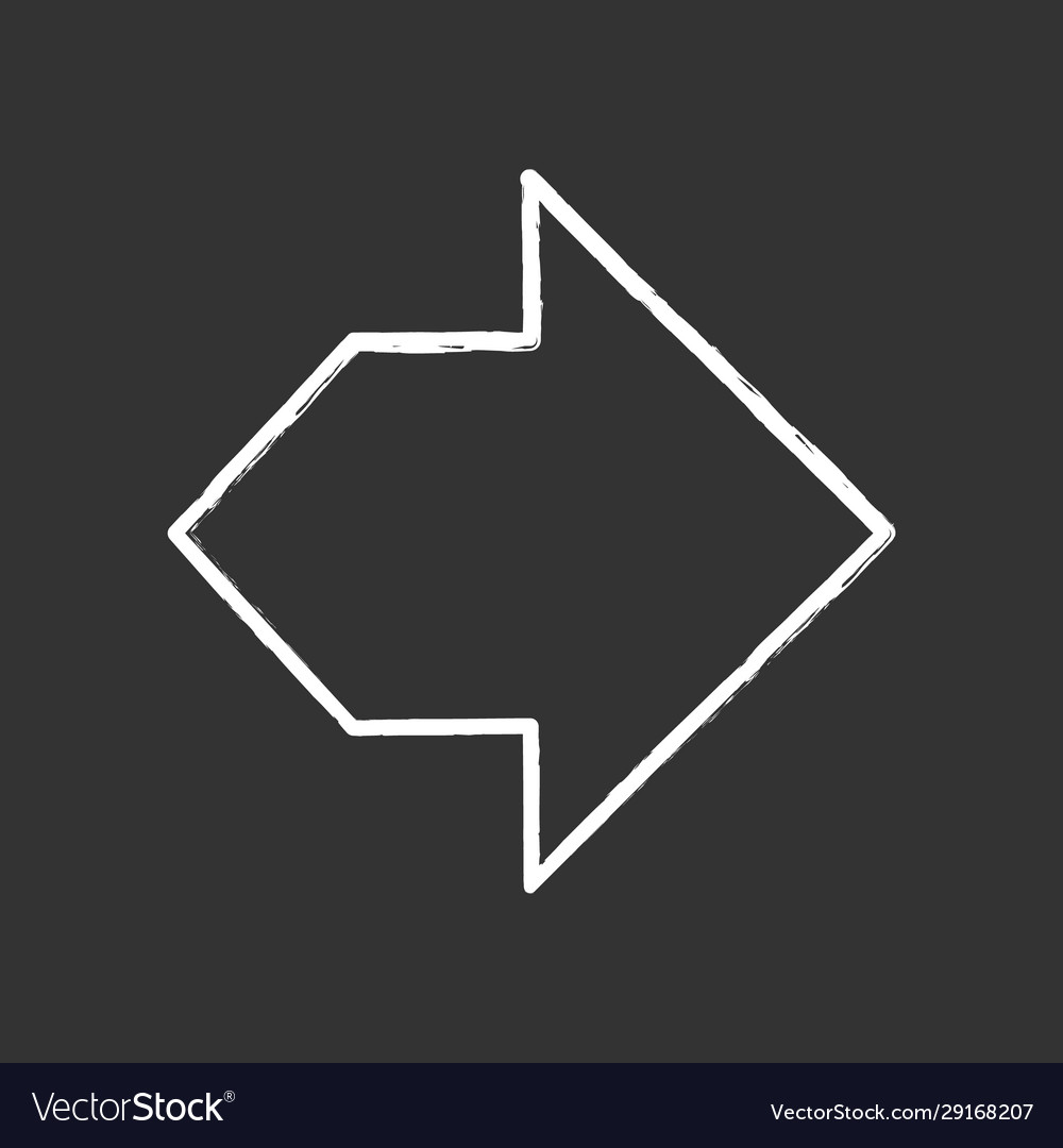 Double arrow chalk icon two way navigation