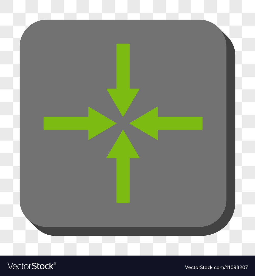 Impact arrows rounded square button