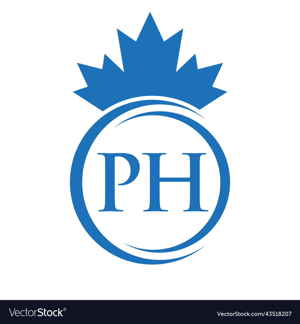 Letter ph maple leaf logo template symbol
