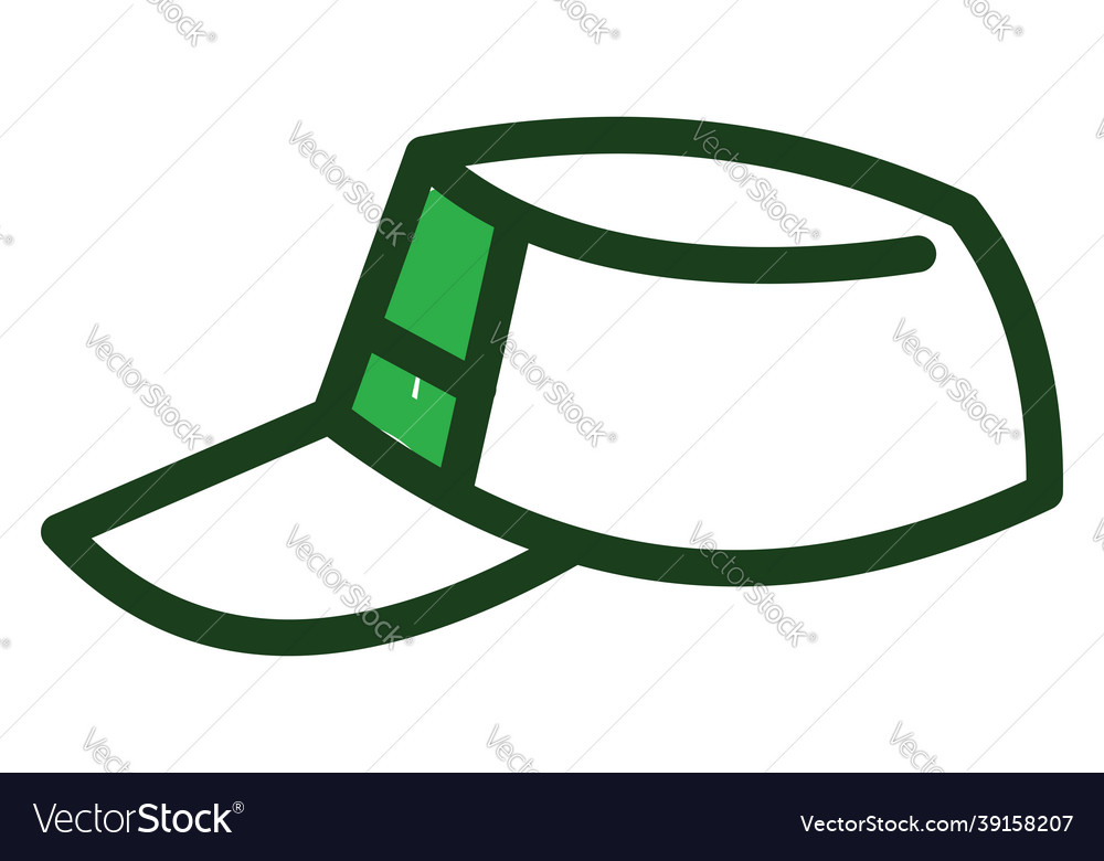 Military cap on a white background