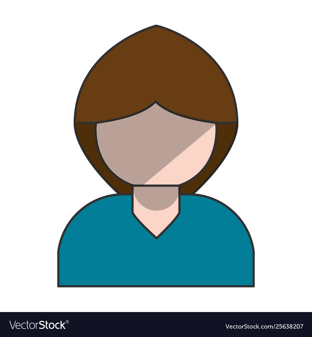 Woman profile cartoon isolated