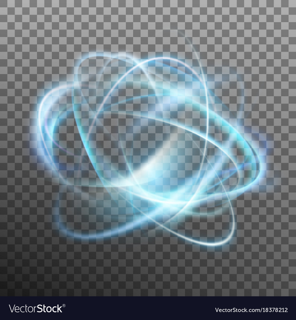 Abstract glowing ring on transparent background