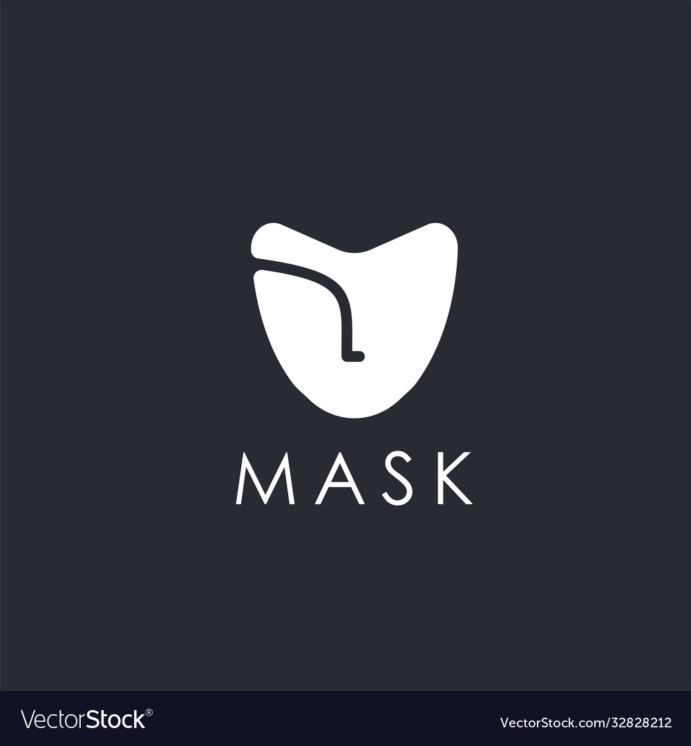 Abstract minimalist mask logo icon template Vector Image