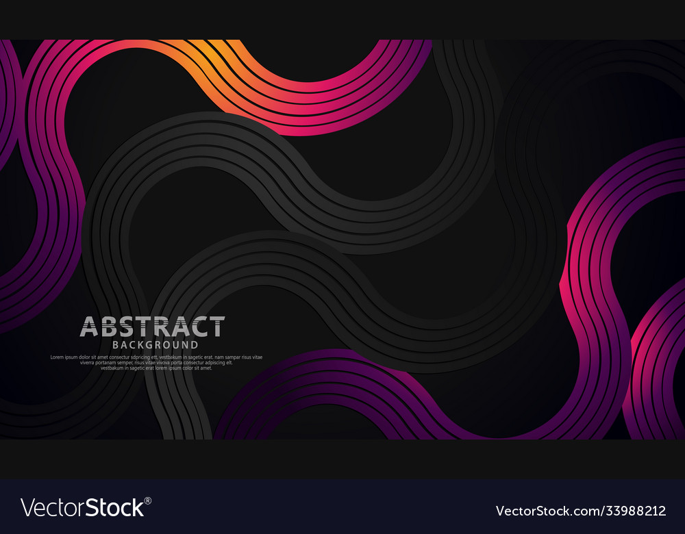 Abstract wave lines and round shapes background