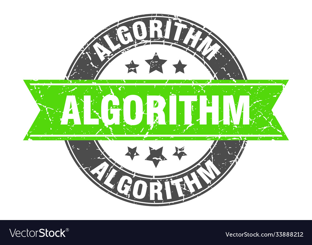 Algorithm Rundstempel mit Band-Labelschild