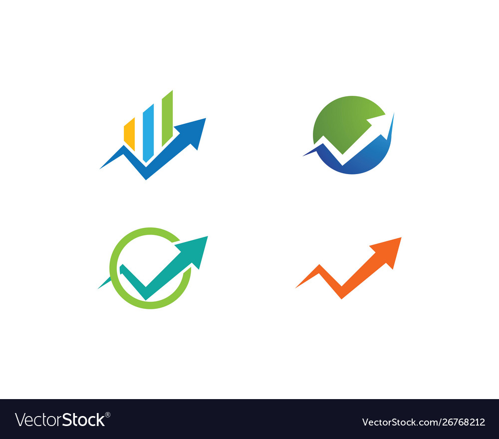Arrow business finance logo template
