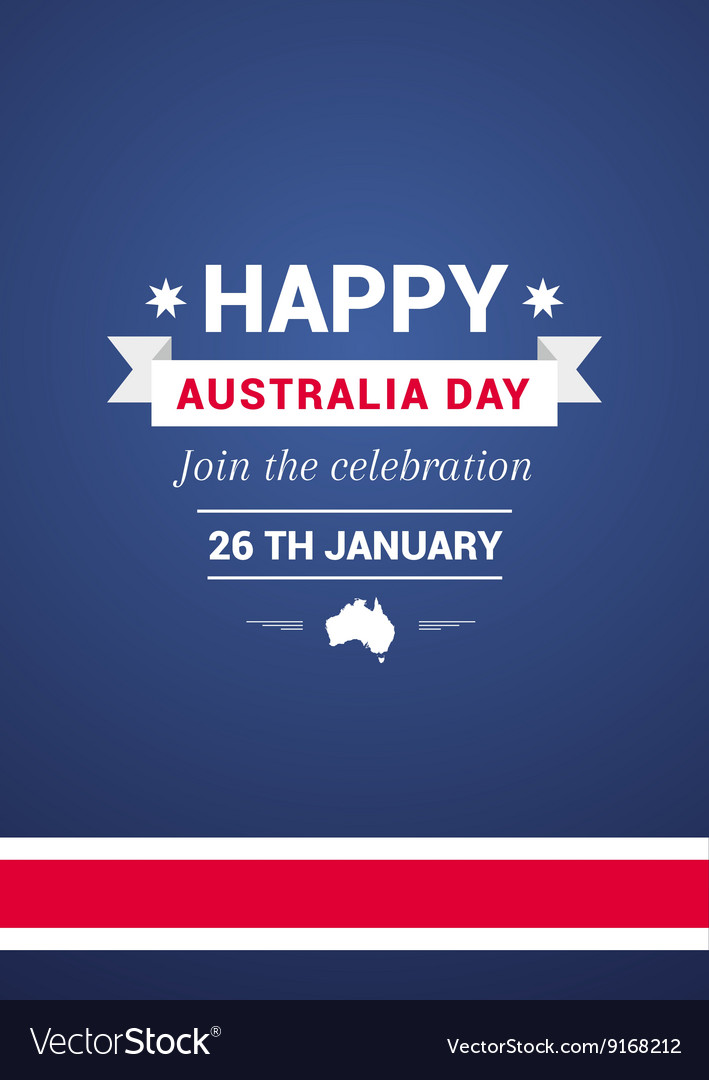 Card on holiday australia day