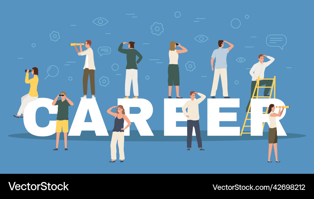 Career future concept Royalty Free Vector Image