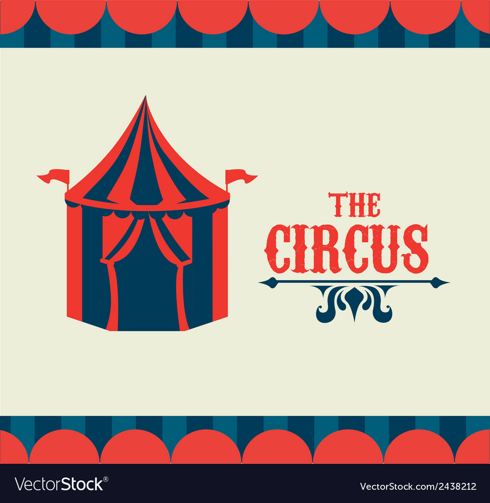 Circus design over beige background Royalty Free Vector