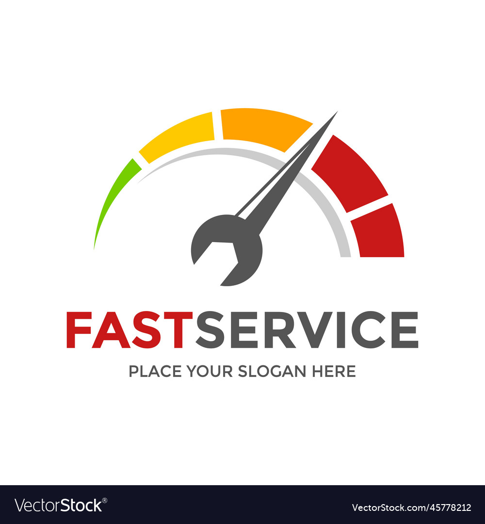 Fast service logo template this design use speed vector image Fast service logo template this design use speed