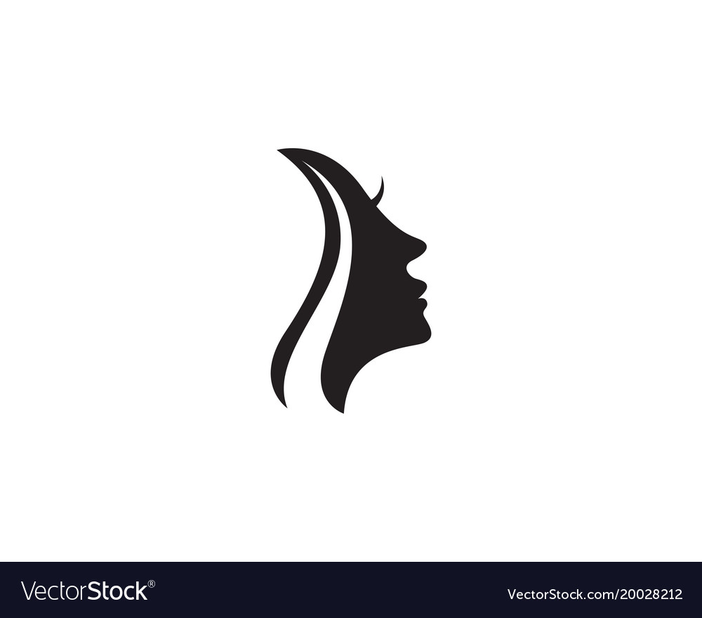 Hair woman and face logo symbols