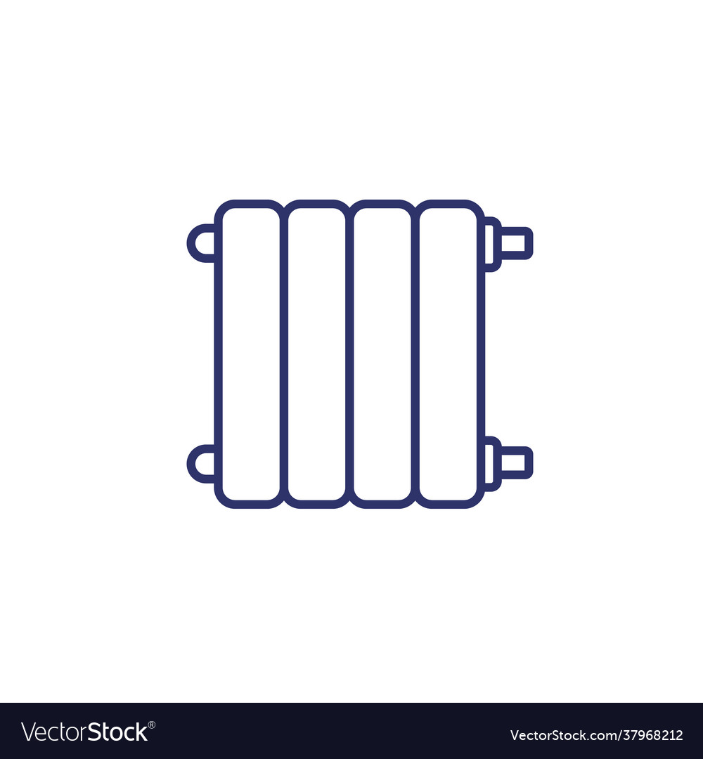 Heating battery line icon on white