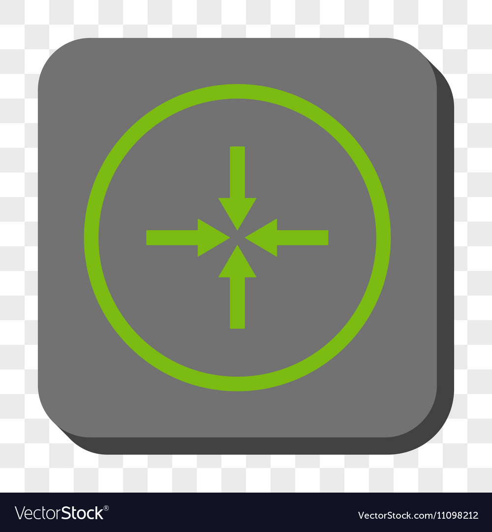 Impact arrows rounded square button