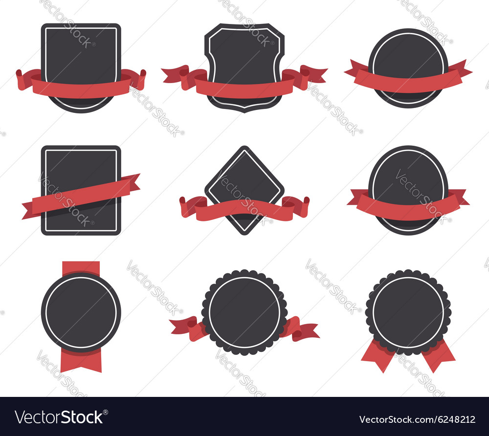 Labels and ribbons set Royalty Free Vector Image
