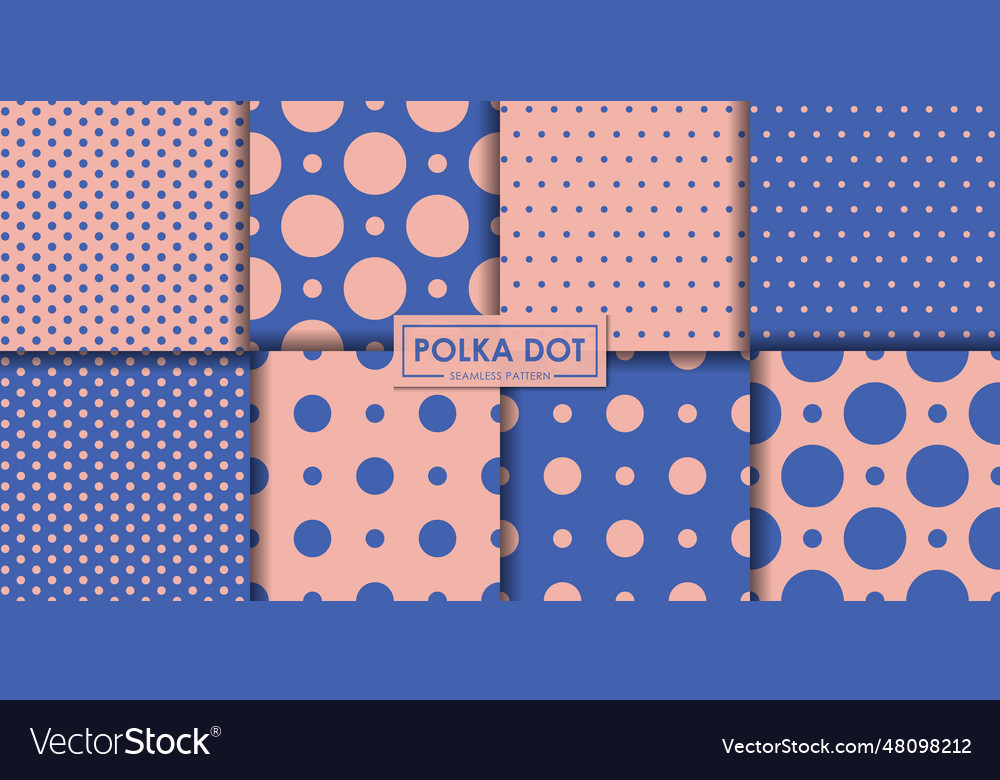 Pastel polkadot seamless pattern collection