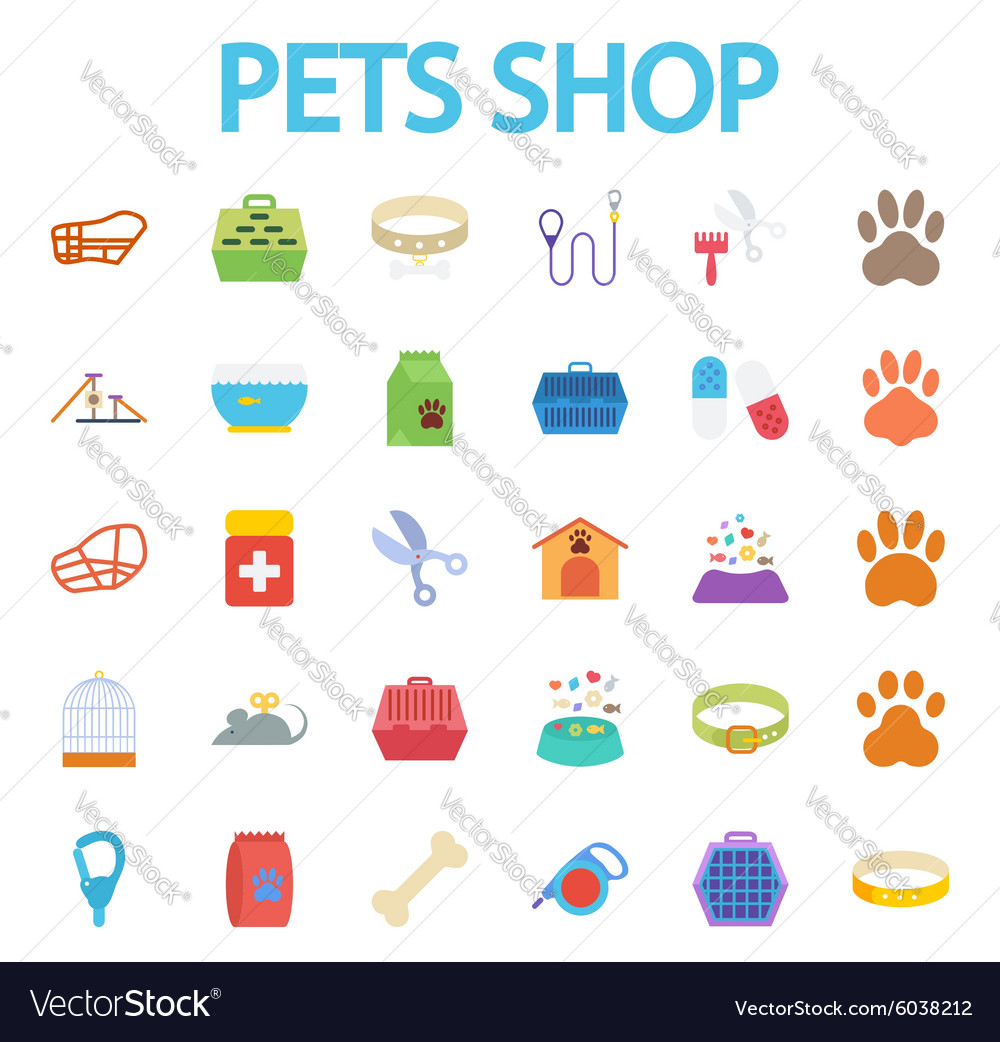 Pet Shop Icon Set