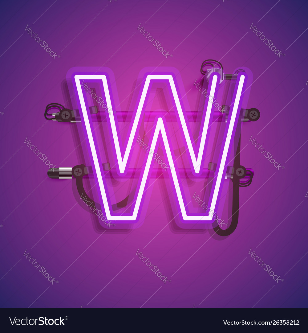 Realistic neon character with wires and console vector image Realistic neon character with wires and console