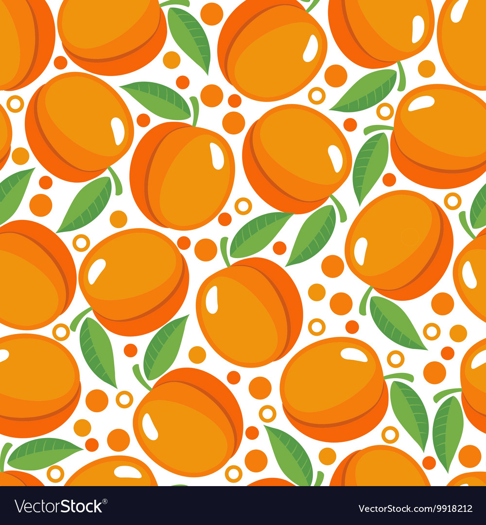 Seamless pattern with apricots