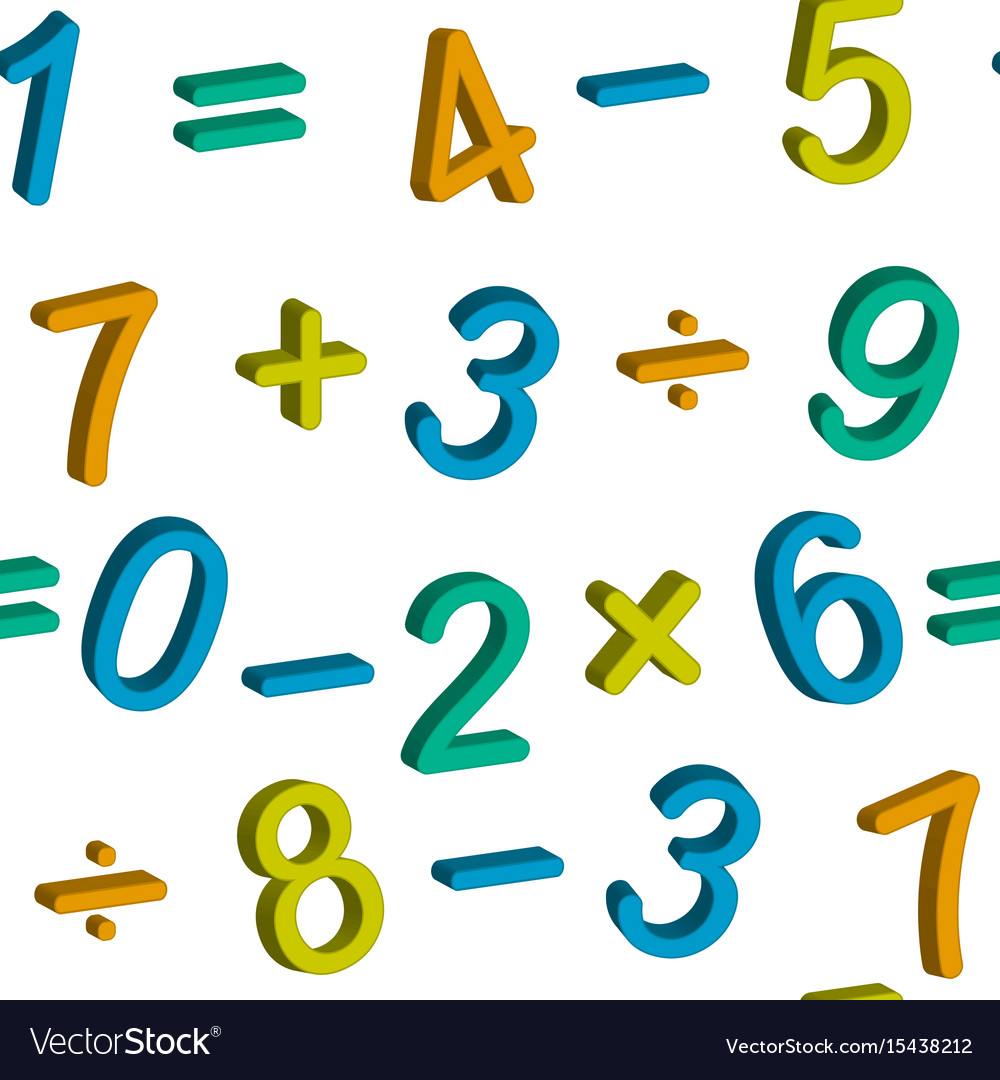 Seamless pattern with numbers