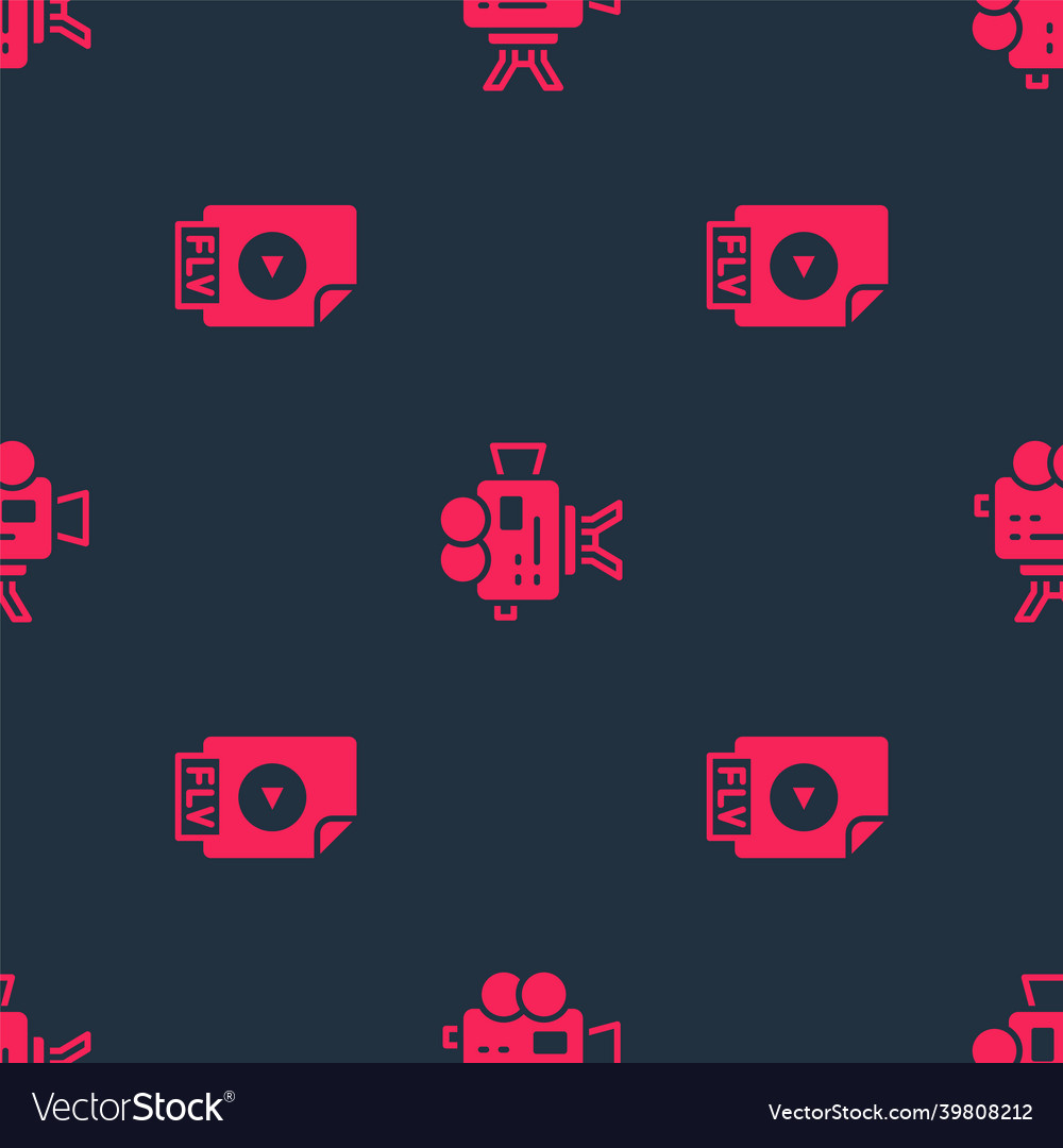 Set flv file document and retro cinema camera
