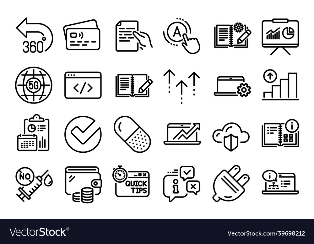 Set of 360 degrees instruction info vector image Set of 360 degrees instruction info