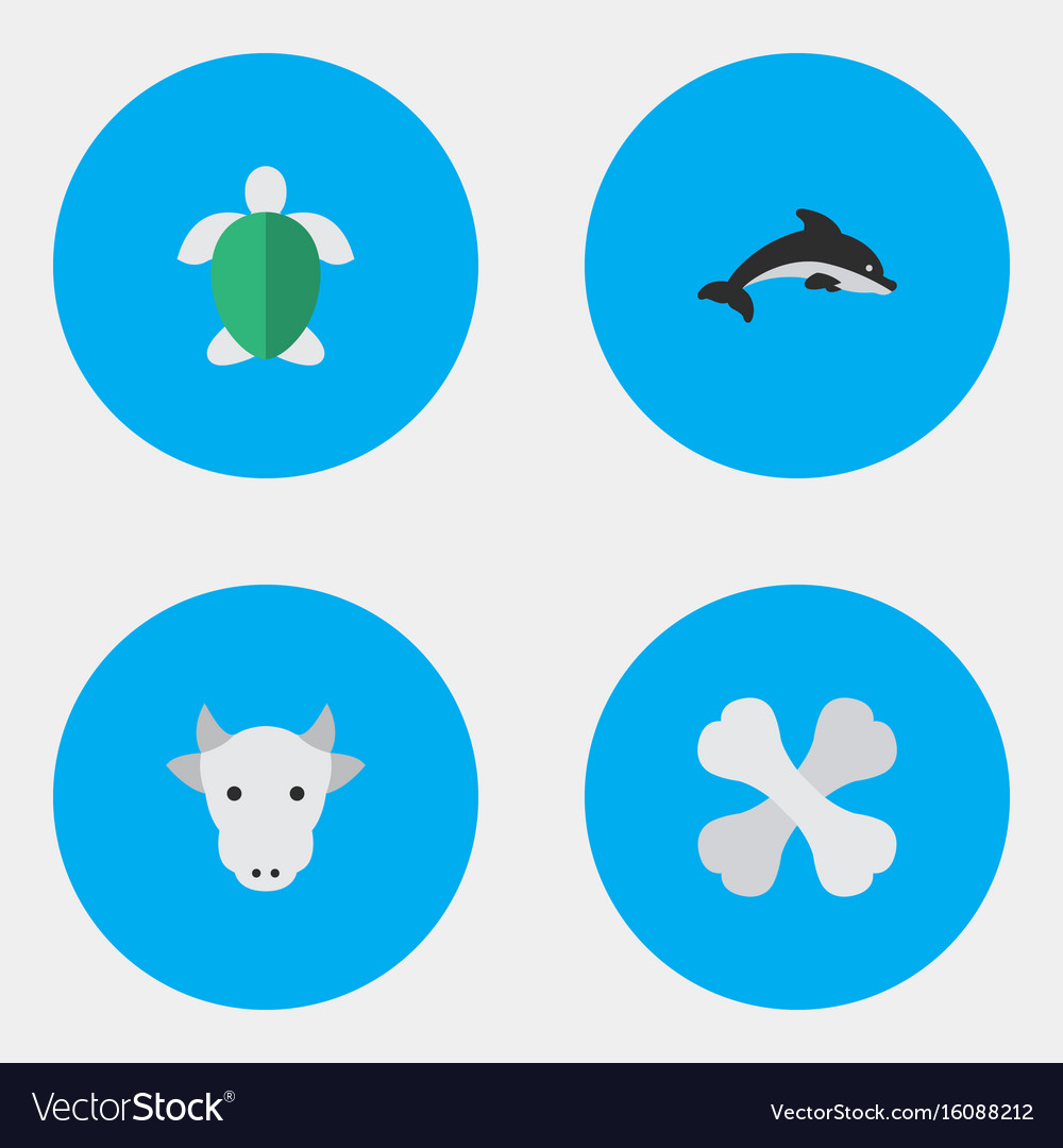 Set of simple zoo icons
