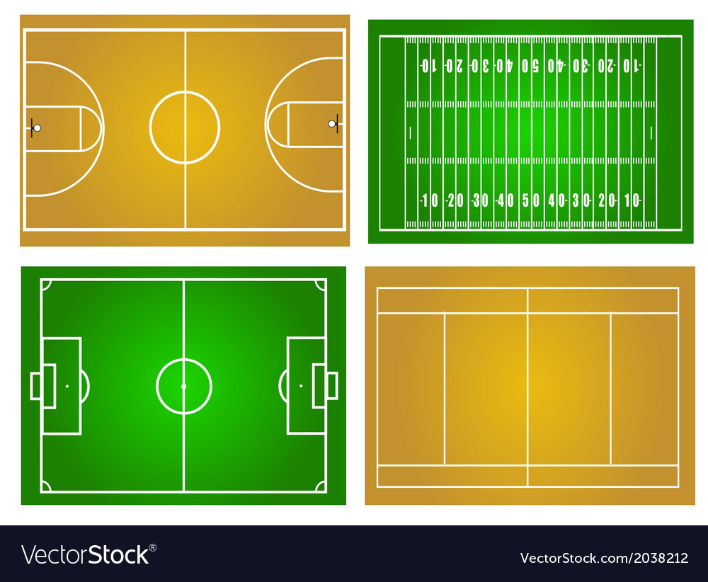 Sport Fields Royalty Free Vector Image - VectorStock