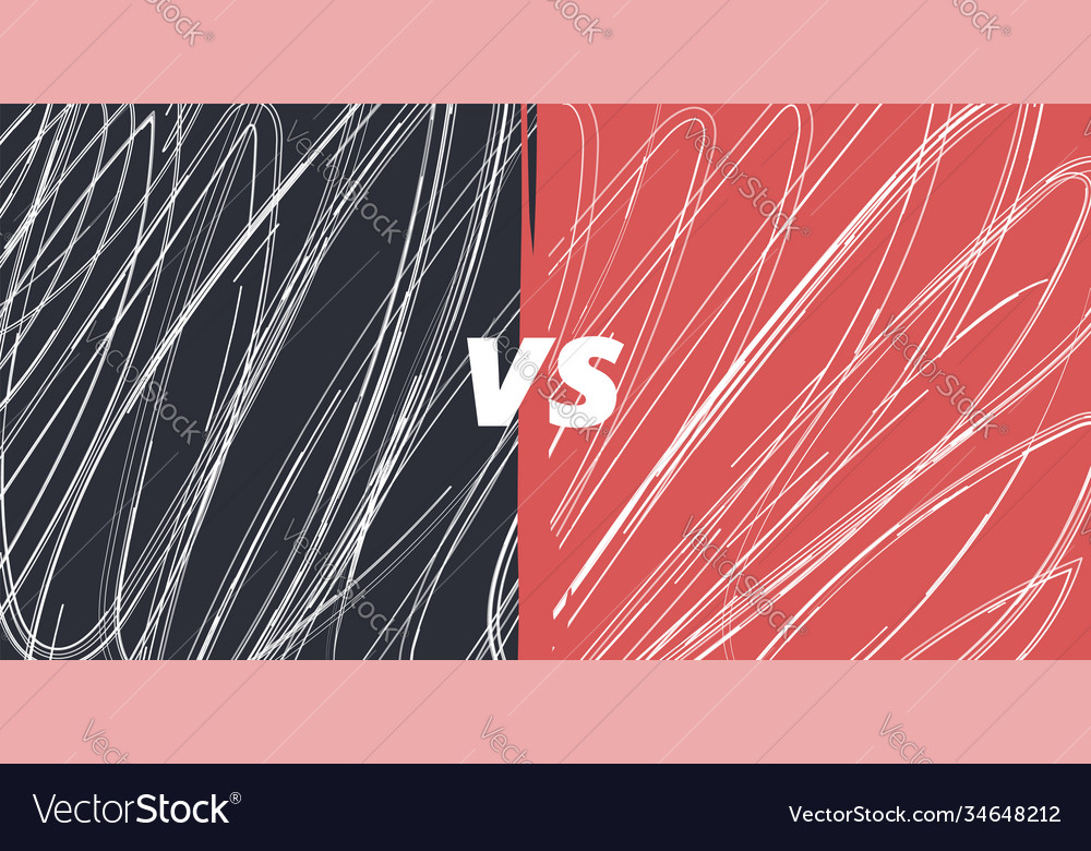 Vs template versus comparison blank decorative Vector Image