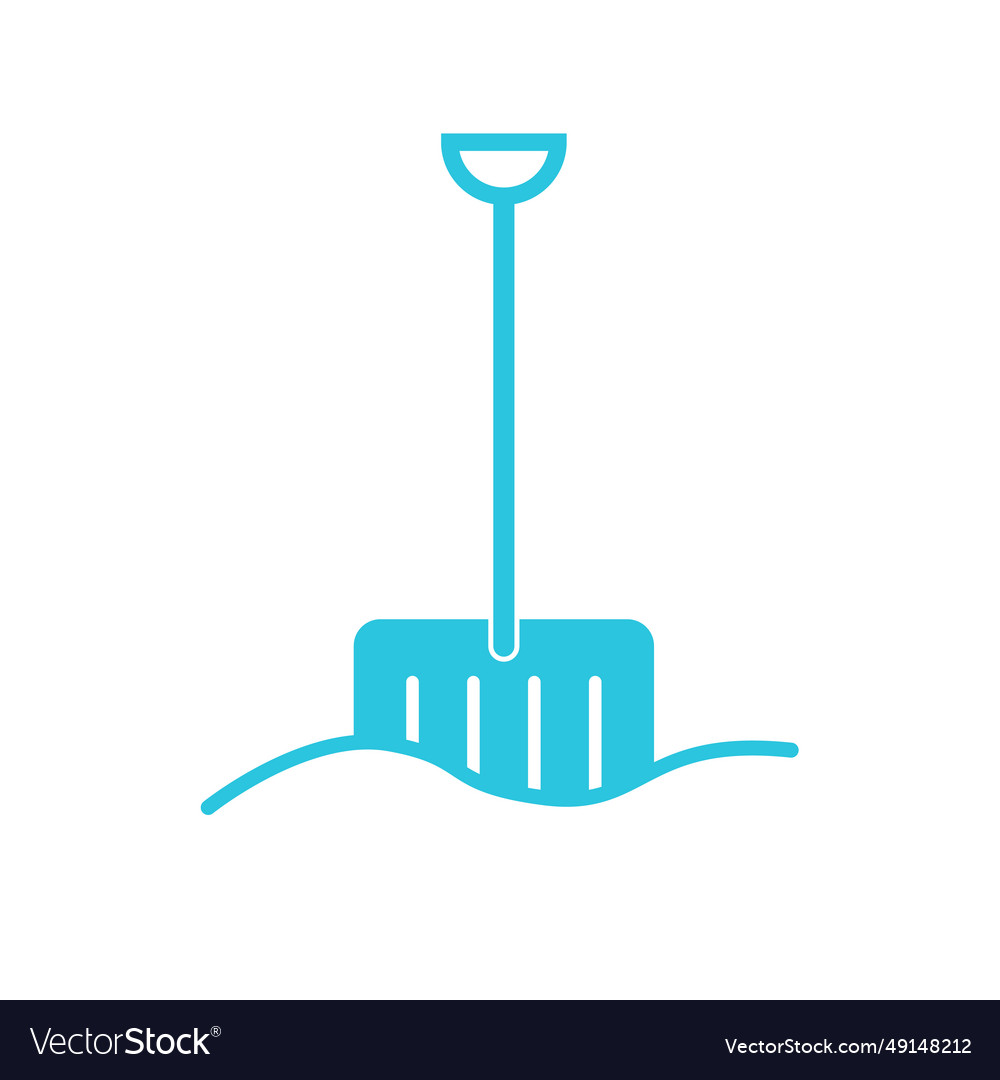 Winter snow shovel icon symbol from blue set