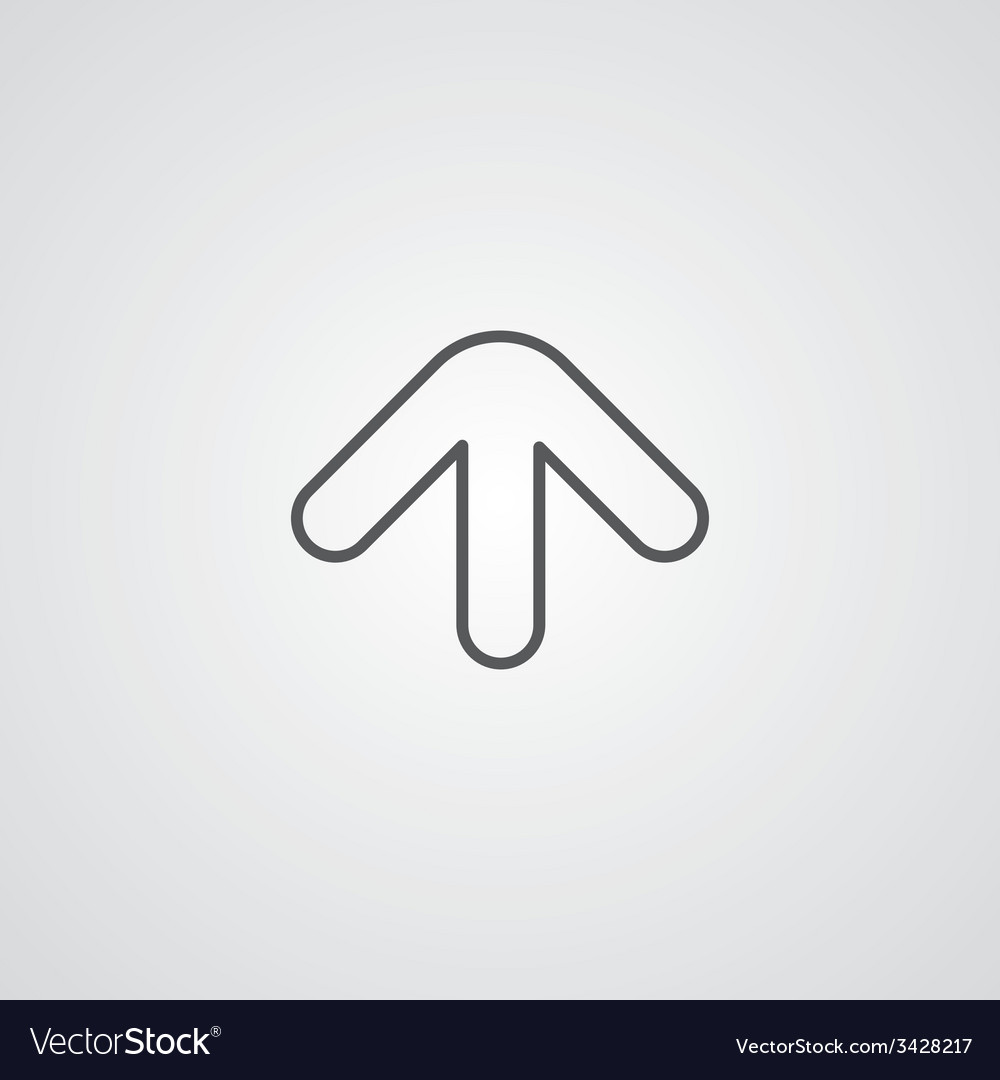 Arrow outline symbol dark on white background logo