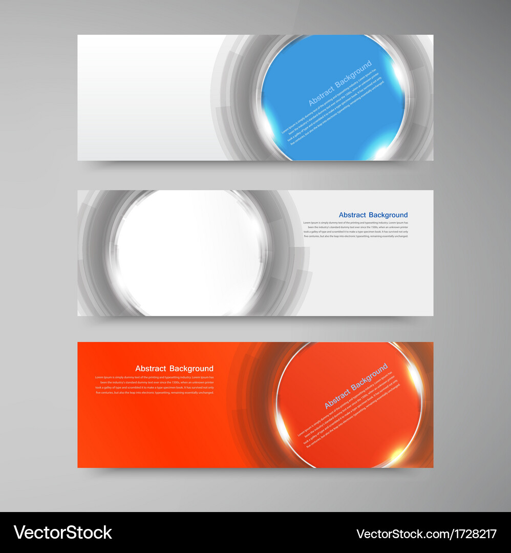 Banner Background White Circle And Set Royalty Free Vector