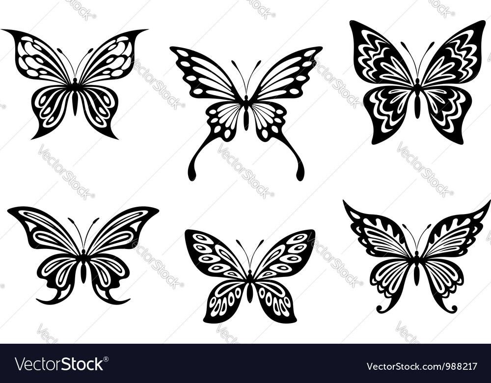 Premium Vector  Tattoo art butterfly sketch black and white