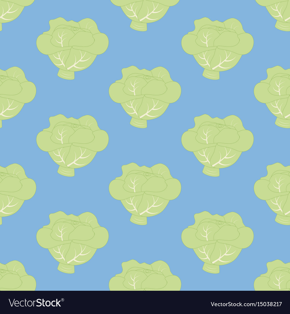 Cabbage seamless pattern