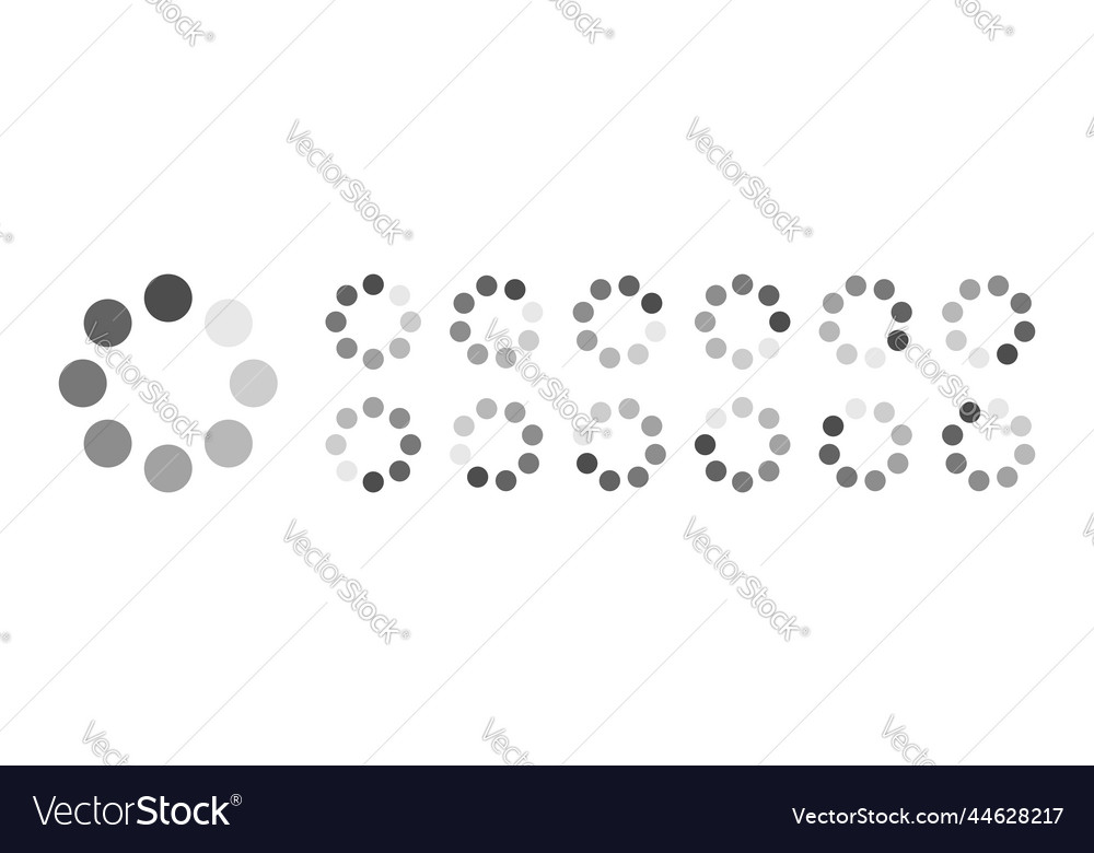 Circular loading buffering icons video ready vector image Circular loading buffering icons video ready