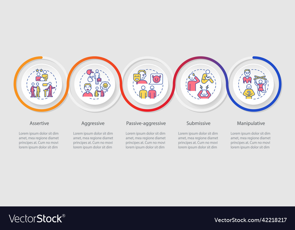 Communication patterns loop infographic template vector image Communication patterns loop infographic template