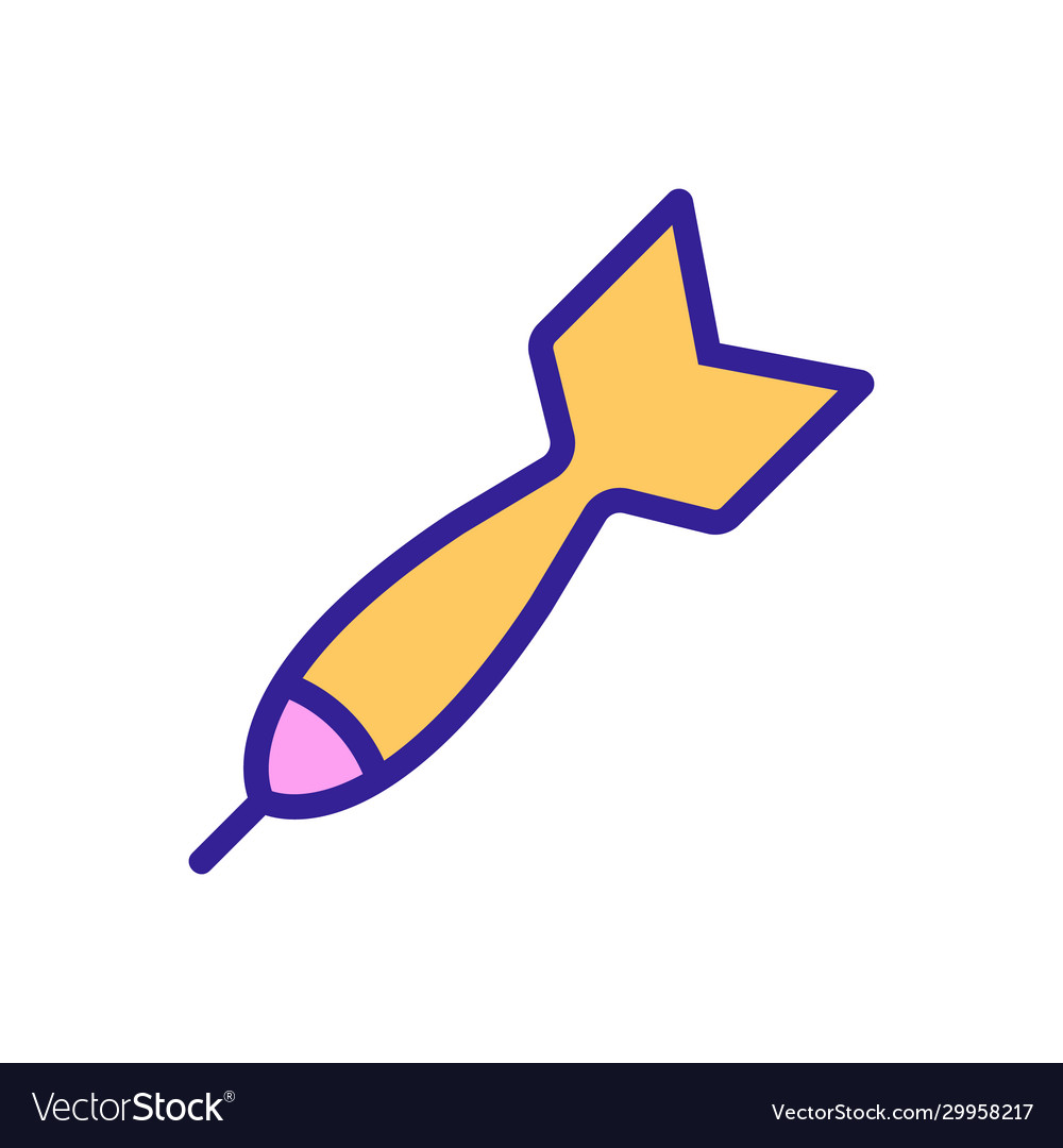 Dart icon isolated contour symbol