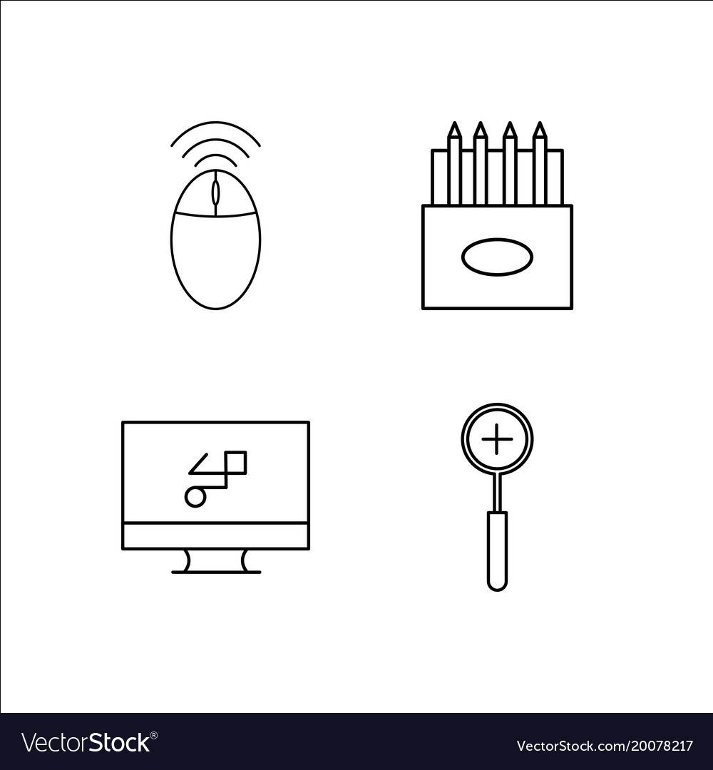 Design and studio simple linear icon setsimple