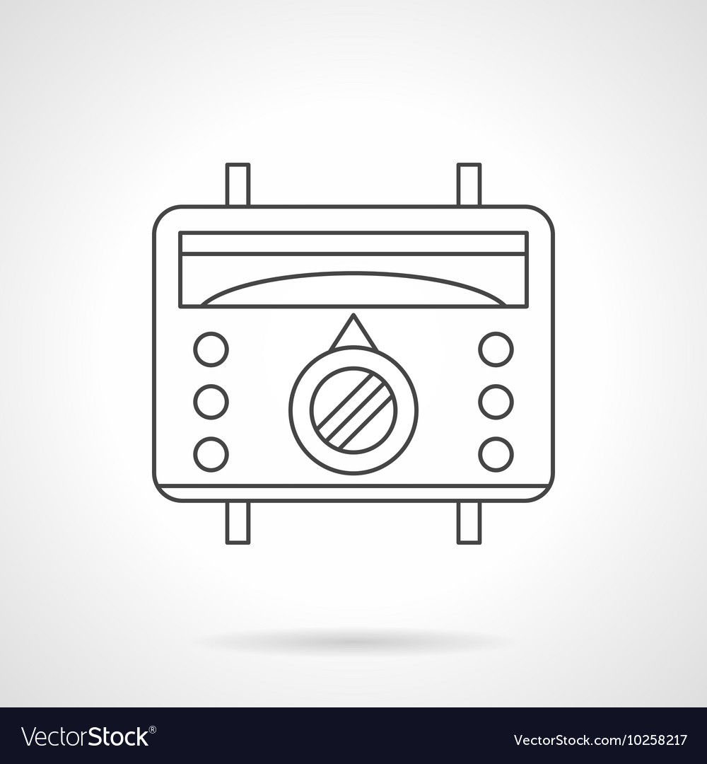 Floor temperature controller flat line icon