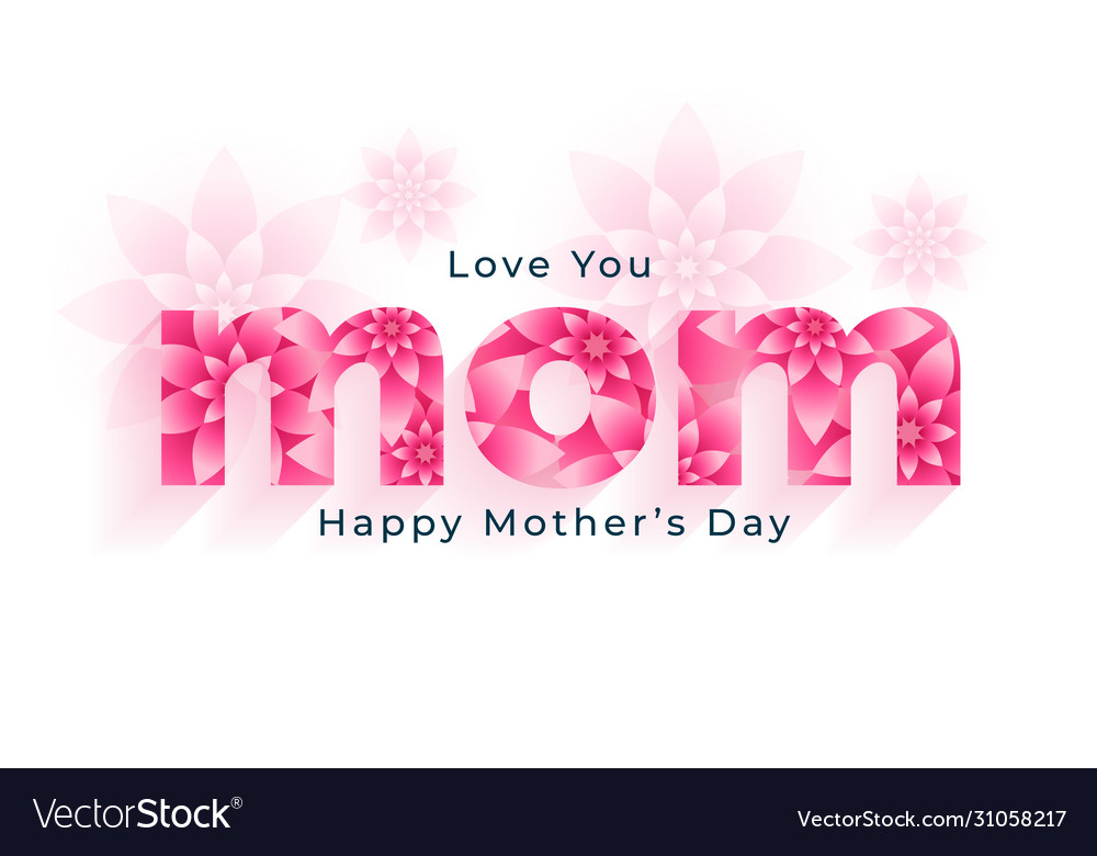 Happy mothers day sweet flower card design