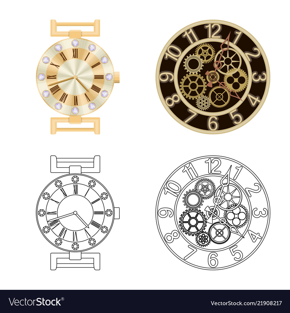 Isolated object of clock and time symbol