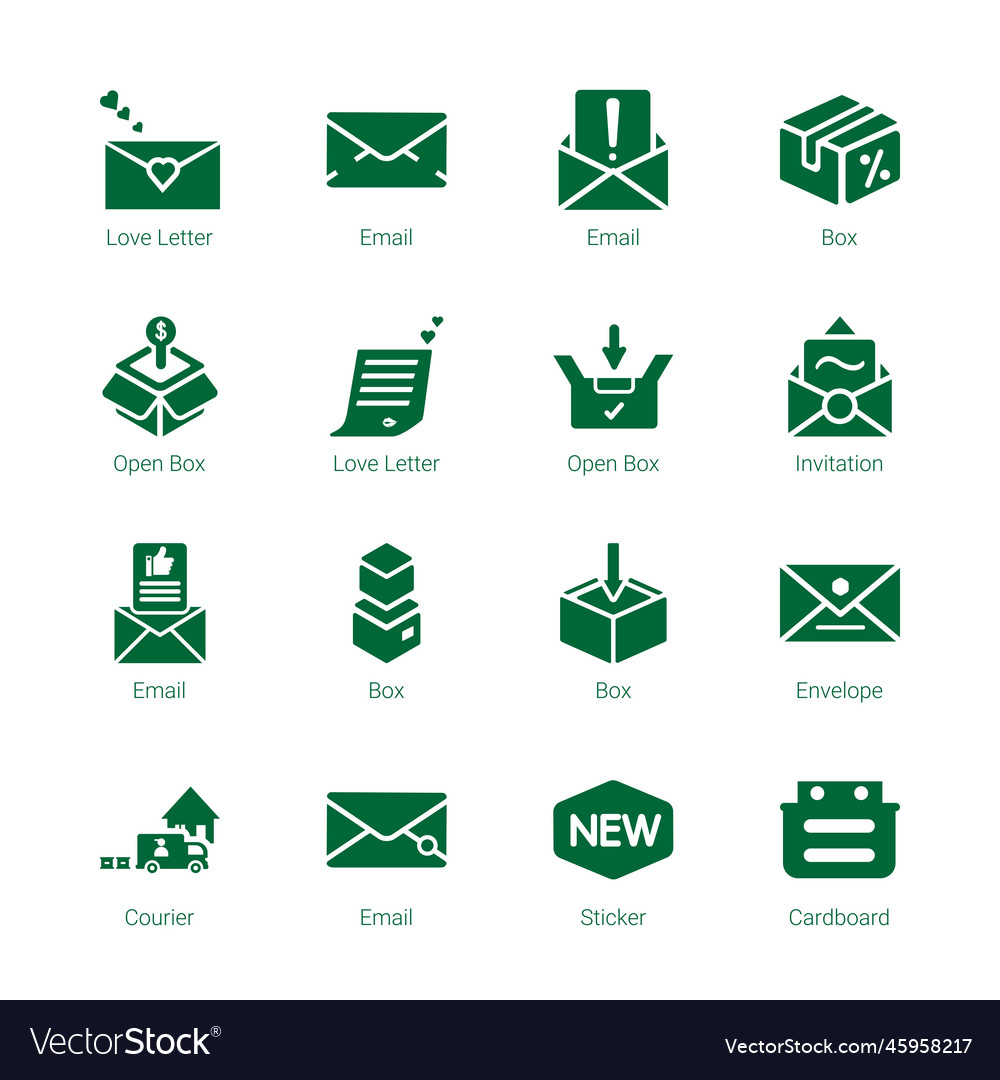 Post icons Royalty Free Vector Image - VectorStock