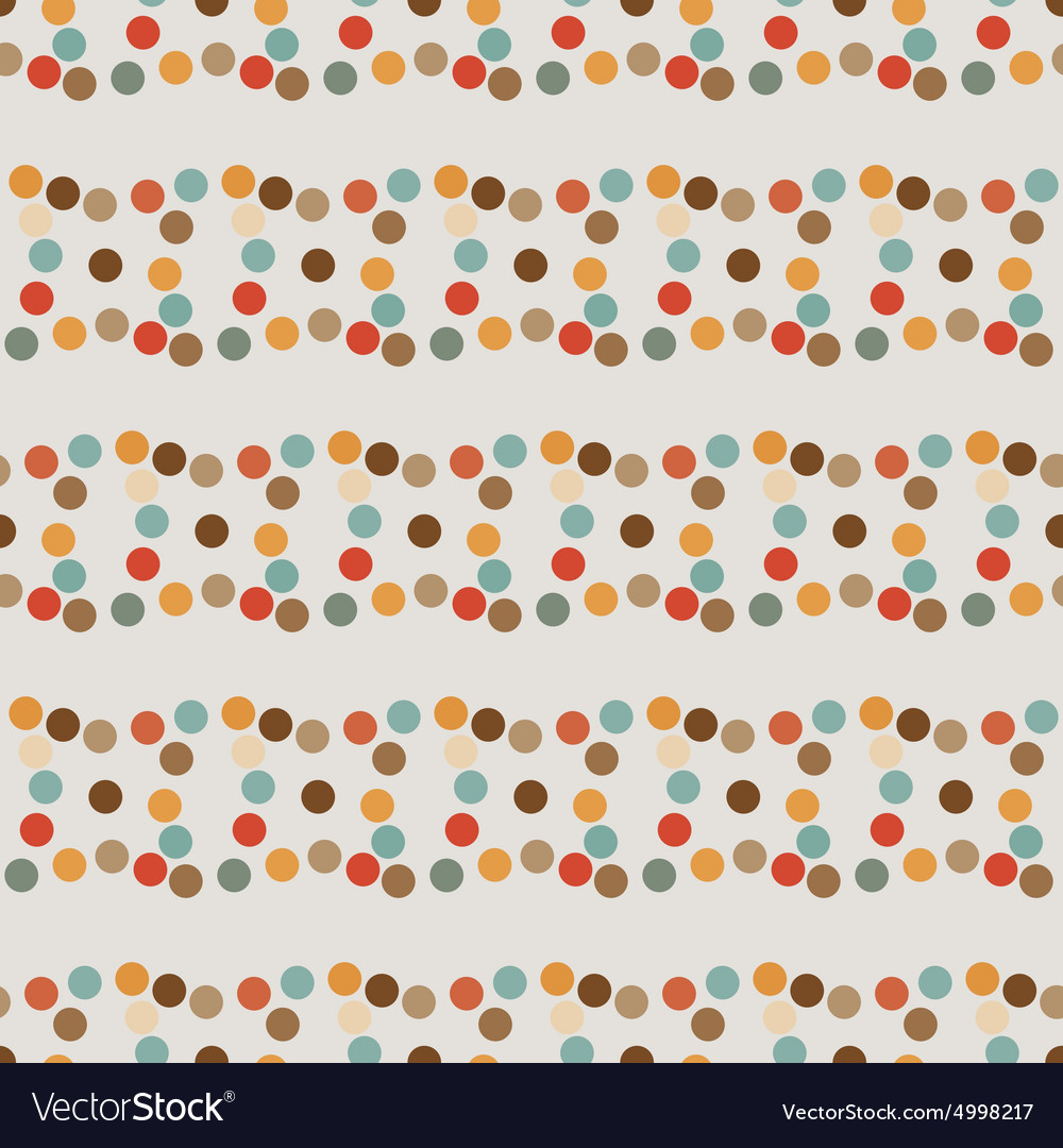 Seamless pattern of circles retro style